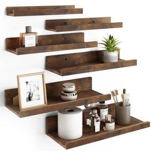 Fixwal Wall Mounted Floating Shelves - 6 Sets
