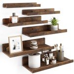 Fixwal Wall Mounted Floating Shelves - 6 Sets