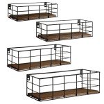Fixwal 4-Piece Wall-Mounted Floating Shelves