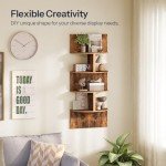 Set of 2 Wall-Mounted Corner Shelves