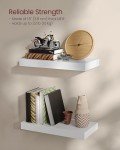 Floating Wall Shelves Set of 2 - White