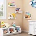 Forbena Floating Wall Book Shelves Set of 4