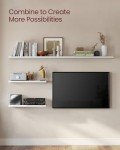 Floating Wall Shelves Set of 2 - White