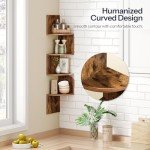 Set of 2 Wall-Mounted Corner Shelves