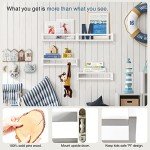Forbena Floating Wall Book Shelves Set of 4