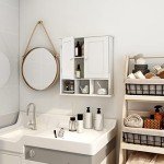 TaoHFE Wall Cabinet with Adjustable Shelves for Storage