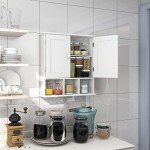 TaoHFE Wall Cabinet with Adjustable Shelves for Storage
