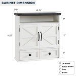 Farmhouse 24" Wall Cabinet with Drawer and Shelves