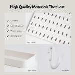 Keepo Pegboard Combination Kit, Pegboards and Accessories Modular Hanging for Wall Organizer, Crafts Organization, Ornaments Display, Nursery Storage, Peg Board (White, 22″×22″)