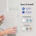 Keepo Pegboard Combination Kit, Pegboards and Accessories Modular Hanging for Wall Organizer, Crafts Organization, Ornaments Display, Nursery Storage, Peg Board (White, 22″×22″)