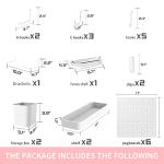 JoyBHole Pegboard Combination Kit with Shelf and Hooks No Punching for Garage Kitchen Living Room Bathroom Office,Pegboard Wall Organizer (White, 33" x 22")