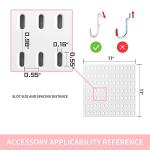 JoyBHole Pegboard Combination Kit with Shelf and Hooks No Punching for Garage Kitchen Living Room Bathroom Office,Pegboard Wall Organizer (White, 33" x 22")