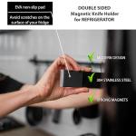 Hamletoff Magnetic Knife Holder for Refrigerator – 12 Inch Professional Double Sided Magnetic Knife Strip for Fridge - Stainless Steel Magnetic Knife Holder for Wall Self Adhesive