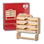 Foil Wax Plastic wrap Organizer Bamboo 3 in 1 Wrap Dispenser with Cutter and Labels Wall Mounted | Aluminum Foil Organizer and Paper Towel Holder for Kitchen