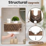 Paper Towel Dispenser Wall Mount, Paper Towel Holder Wall Mounted with Lid, Solid Wood Commercial C-Fold, Z-Fold, Trifold Hand Paper Towel Holder(Dark Brown)