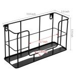 MyGift Wall Mounted Black Metal Wire Commercial Paper Towel Dispenser Holder, Bathroom Paper Towel Holder Countertop Folded Towel Dispenser for Z Fold, C Fold and Trifold