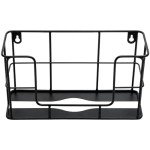 MyGift Wall Mounted Black Metal Wire Commercial Paper Towel Dispenser Holder, Bathroom Paper Towel Holder Countertop Folded Towel Dispenser for Z Fold, C Fold and Trifold