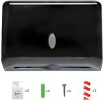 Paper Towel Dispensers, Commercial Toilet Tissue Dispensers Wall Mount Paper Towel Holder C-Fold/Multifold Paper Towel Dispenser for Bathroom, Kitchen(Black)