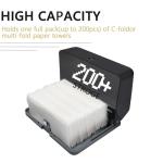 Paper Towel Dispensers, Commercial Toilet Tissue Dispensers Wall Mount Paper Towel Holder C-Fold/Multifold Paper Towel Dispenser for Bathroom, Kitchen(Black)