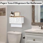 Paper Towel Dispenser Wall Mount, Wood Paper Towel Holder Wall Mount with Lid, Commercial C-Fold, Z-Fold, Trifold Hand Towel Holder Dispenser Countertop, White Napkin Holder for Bathroom Kitchen Decor