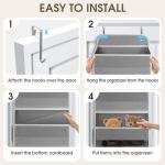SpaceHacks 1 Pack Over The Door Organizer, Hanging Storage Organizer with Clear Window, 40lb Ultra Sturdy Large Capacity Room Organizer for Pantry Laundry Bathroom Nursery Closet Baby Essential (Grey)