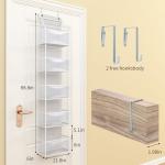 Fixwal 5-Shelf Over The Door Hanging Pantry Organizer, Room Organizer with Clear Plastic Pockets, 25lb Ultra Sturdy & Large Capacity for Closet, Bedroom, Nursery, Bathroom and Sundries