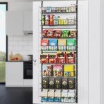 ElegantArray 8-Tier Pantry Door Oragnizer, Over The Door Pantry Organizer Rack and Storage, Hanging Spice Rack Shelves Door, Home Office Laundry Room Bathroom & Kitchen Organization Essentials Metal