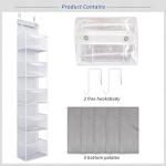 Fixwal 5-Shelf Over The Door Hanging Pantry Organizer, Room Organizer with Clear Plastic Pockets, 25lb Ultra Sturdy & Large Capacity for Closet, Bedroom, Nursery, Bathroom and Sundries