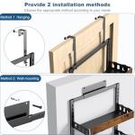 bukfen Over the Door Pantry Organizer, 6-Tier Adjustable Wooden Basket Kitchen Pantry Door Organization and Storage, Heavy-Duty Metal Hanging Kitchen Spice Rack,D6.3 x W17.71 x H50.60 inch,1 Pack