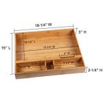 Natural Bamboo Coffee Station Organizer Tray – Multipurpose Storage for Coffee Accessories, Tea, and Condiments – Ideal for Kitchen Countertops, Restaurants & Buffet Stations (15” x 18.3”)