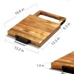 EVERBBKING Natural Acacia Sliding Tray for Coffee Machine Kitchen Appliance slider Moving Caddy, appliance slider,appliance rolling stand air fryer rolling tray