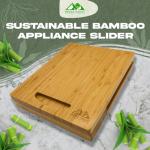 Bamboo Appliance Slider - Wooden Tray for Kitchen Appliances, Coffee Station and Kitchen Organization - Appliance Sliders for Kitchen Appliances, Slider for Coffee Maker