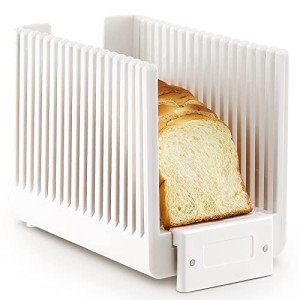 Bread Slicer for Homemade Bread Loaf Bagels, Bread Slicing Guide Easy to Clean Flodable and Campact Bread Cutter without BPA