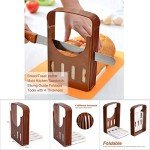 Bread Loaf Slicer Bread Toast Cutter Kitchen Sandwich Slicing Guide Foldable Tools with 4 Thickness 8.7 x 5.5 x 1.8inch
