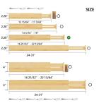 BAMEOS Drawer Dividers kitchen Organization Bamboo Utensil Organizers for Kitchen Bedroom Bathroom Dresser Office 4-pack