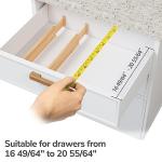 BAMEOS Drawer Dividers kitchen Organization Bamboo Utensil Organizers for Kitchen Bedroom Bathroom Dresser Office 4-pack