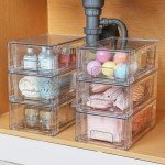 Clear Acrylic Stackable Storage Drawer Organizers - 4 Pack