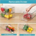 Clear Acrylic Stackable Storage Drawer Organizers - 4 Pack