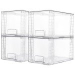 Vtopmart 4 Pack Stackable Storage Drawers Set