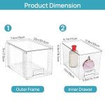 Vtopmart 4 Pack Stackable Storage Drawers Set