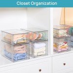 Vtopmart 4 Pack Stackable Storage Drawers Set