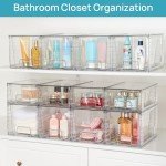 Vtopmart 4 Pack Stackable Storage Drawers Set