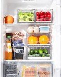 2-Pack Clear Stackable Fridge Organizer Bins