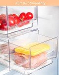 2-Pack Clear Stackable Fridge Organizer Bins
