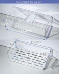 2-Pack Clear Stackable Fridge Organizer Bins