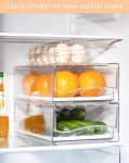 2-Pack Clear Stackable Fridge Organizer Bins