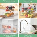 14-Pack Clear Fridge Organizer Bins with Lids