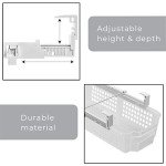 Clear Adjustable Pull-Out Refrigerator Drawer - Medium