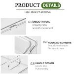 2-Pack Stackable Clear Fridge Organizers with Drawers