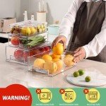 14-Pack Clear Fridge Organizer Bins with Lids